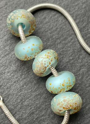 Handmade lampwork big hole beads by Laura Sparling