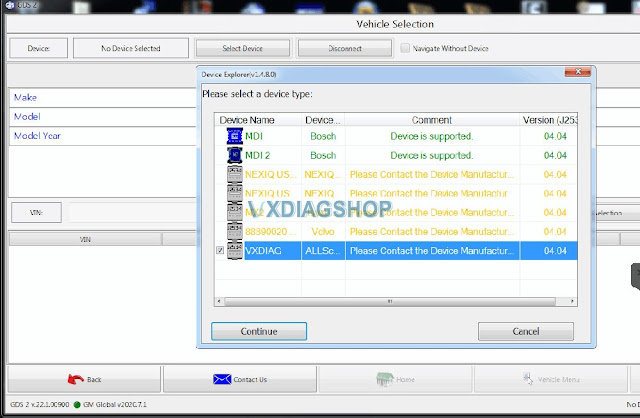 vxdiag vcx nano mdi2 device