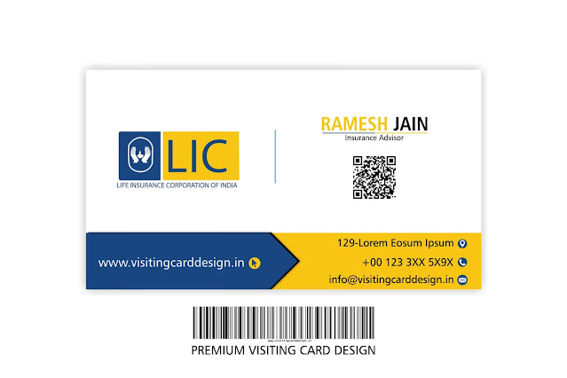 Lic Visiting Cards Design in corel draw Cdr