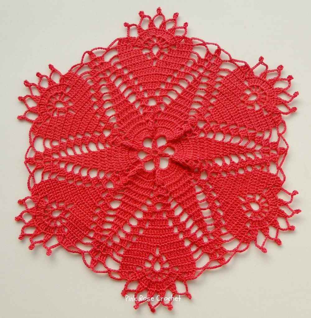 Pink Rose Crochet: Flor Estrela Vermelha