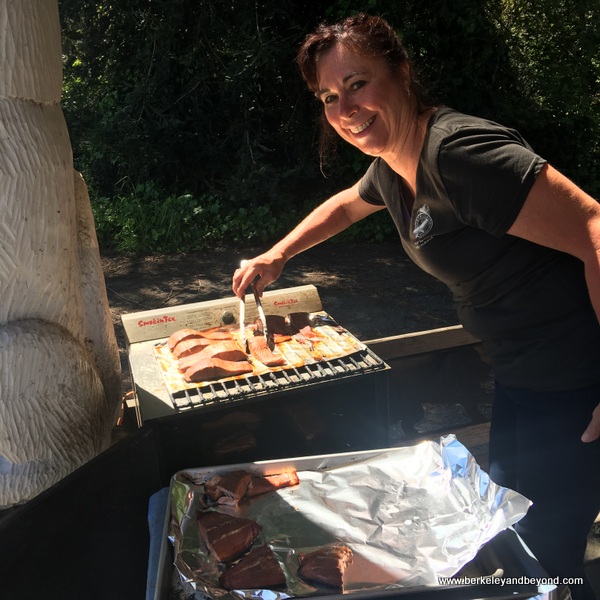 salmon smoking at Duncans Mills General Store in Duncans Mills, California salmon smoking at Duncans Mills General Store in Duncans Mills, California