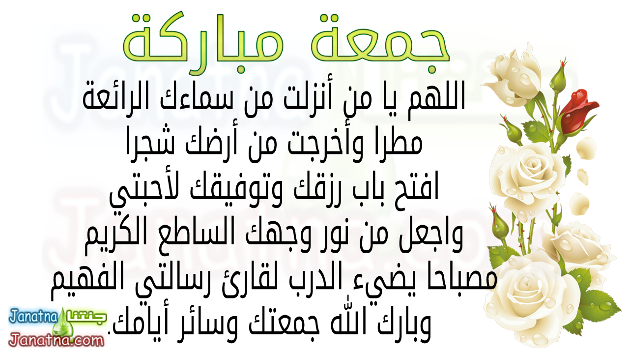 اللهم يا من أنزلت من سماءك الرائعة مطرا وأخرجت من أرضك شجرا افتح باب رزقك وتوفيقك لأحبتي واجعل من نور وجهك الساطع الكريم مصباحا يضيء الدرب لقارئ رسالتي الفهيم وبارك الله جمعتك وسائر أيامك.