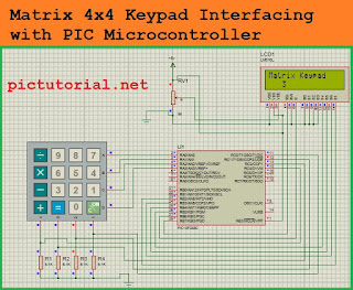  Matrix [4x4] Keypad  interfacing with PIC Microcontroller [ PIC18f2550 ] in Proteus [Step by Step]
