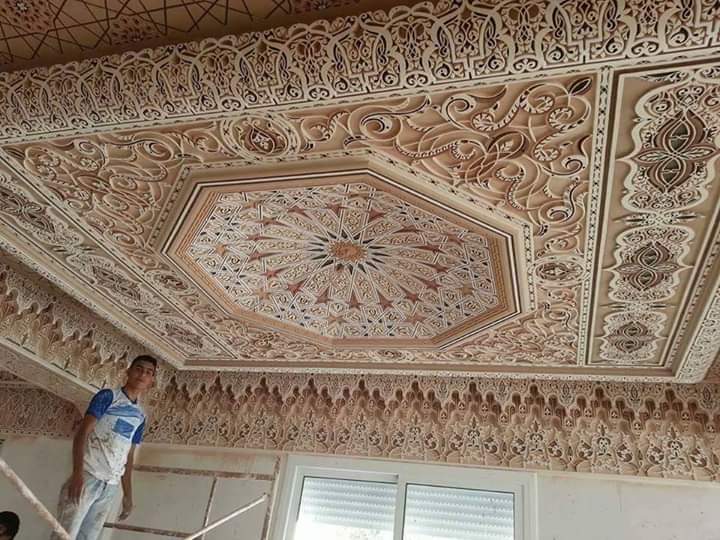 احدث ديكورات النقش المغربي الجبس حرفتي DECORATION PLATRIE