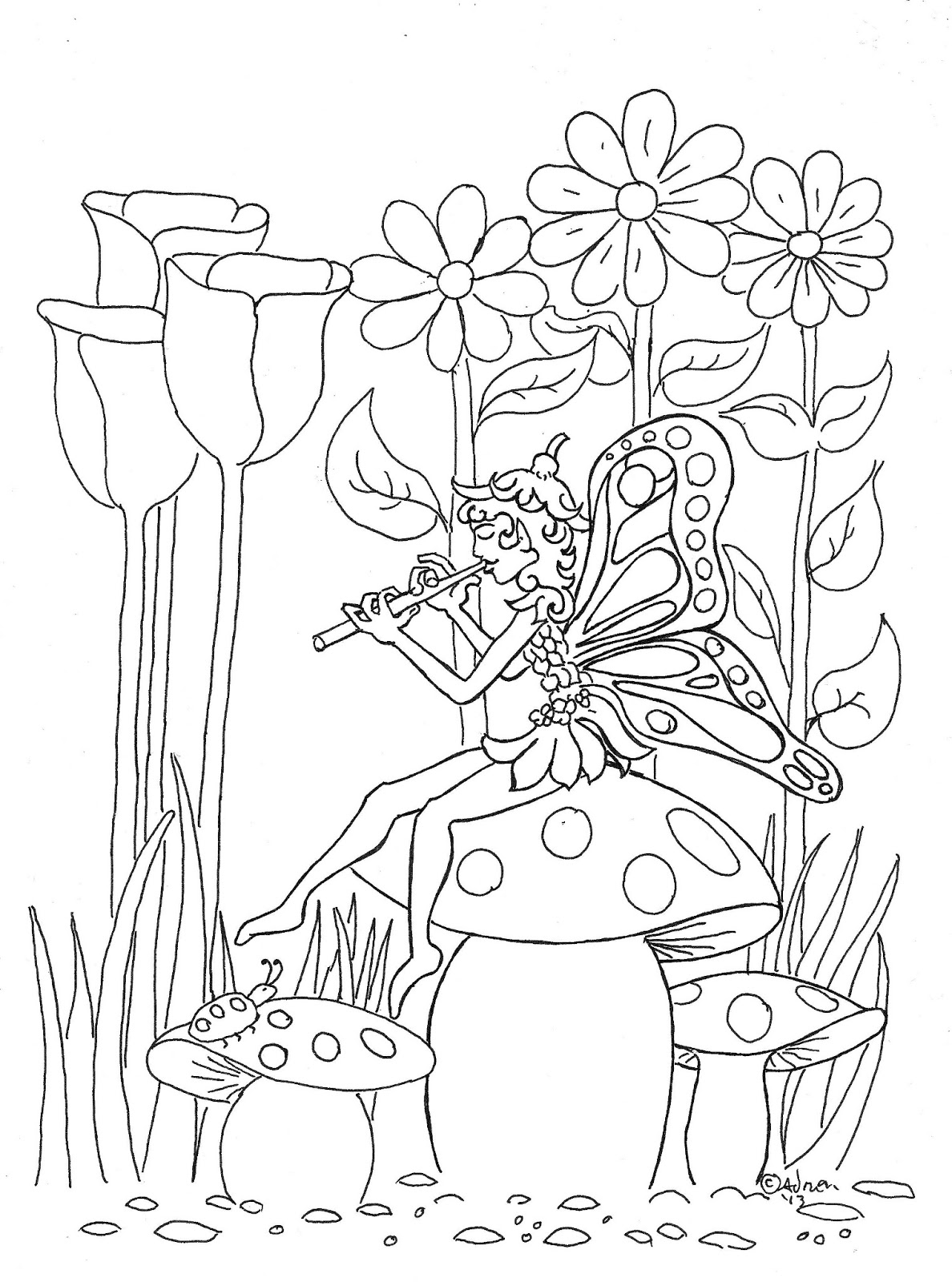 fairy and pixie coloring pages - photo #42