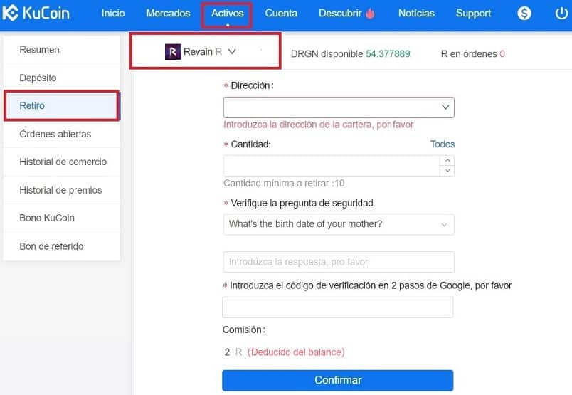 Cómo Guardar en Monedero Revain (R) desde Kucoin y Coinbase Comprar Revain (R) Criptomoneda Guía Fácil Rápido
