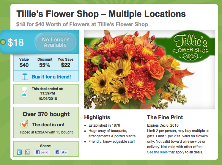 Eki Flowers To Groupon or not to Groupon?