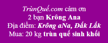 Trùn quế về Krông Ana