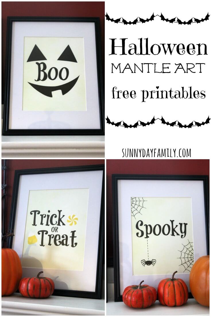 Free Printable Halloween Decorations for Your Mantle or Wall ...