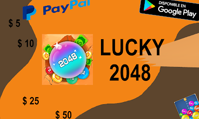 Gana dinero jugando Lucky 2048