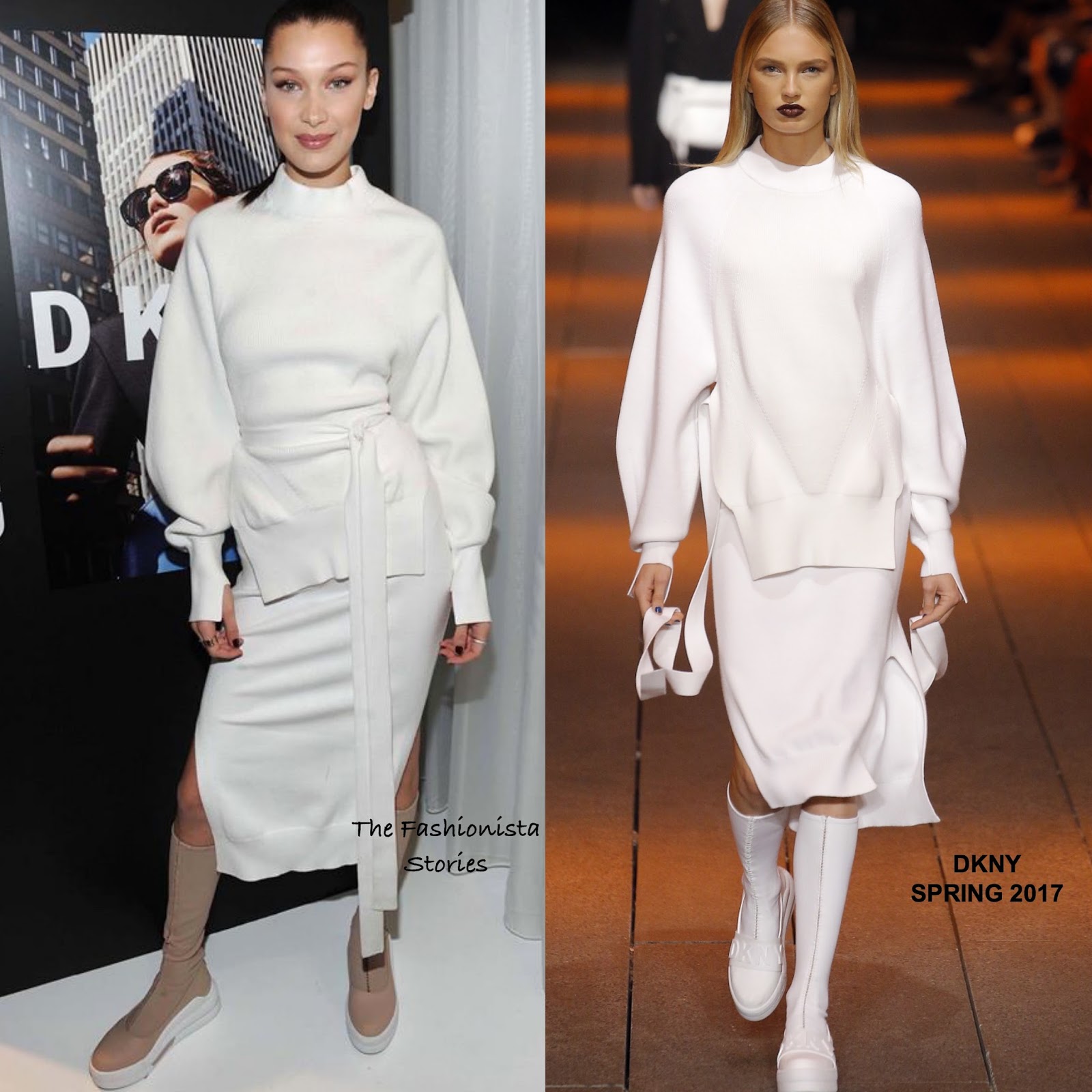 Bella Hadid in DKNY at the DKNY + Bella Hadid Spring 2017 Campaign Launch