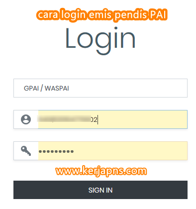 Cara Login Emis Pendis Guru Pai