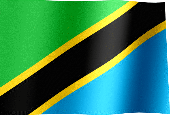Waving Flag of Tanzania (Animated Gif)
