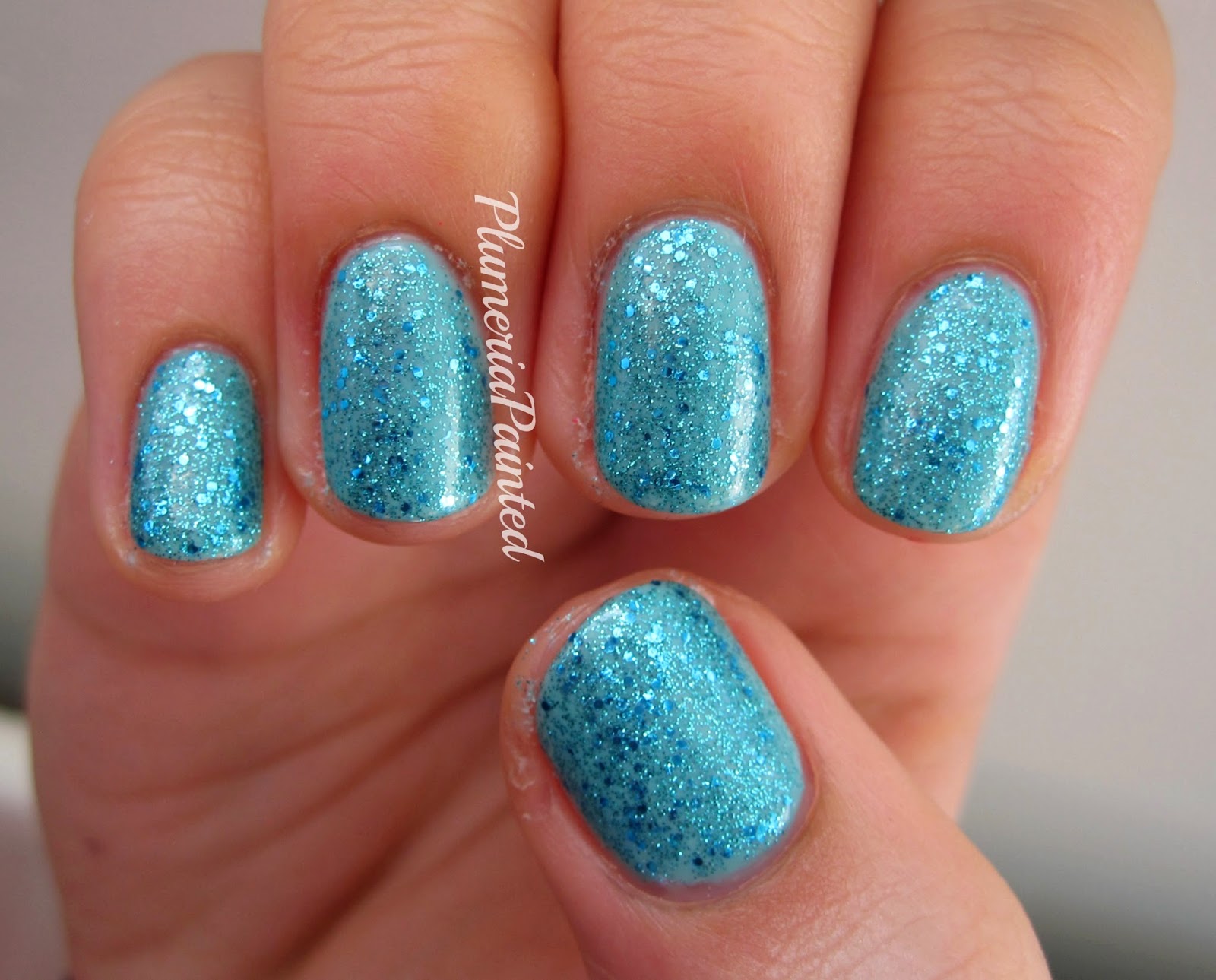 PlumeriaPainted: Gimme Glitter: Barry M - Aqua Glitter (Reswatched)