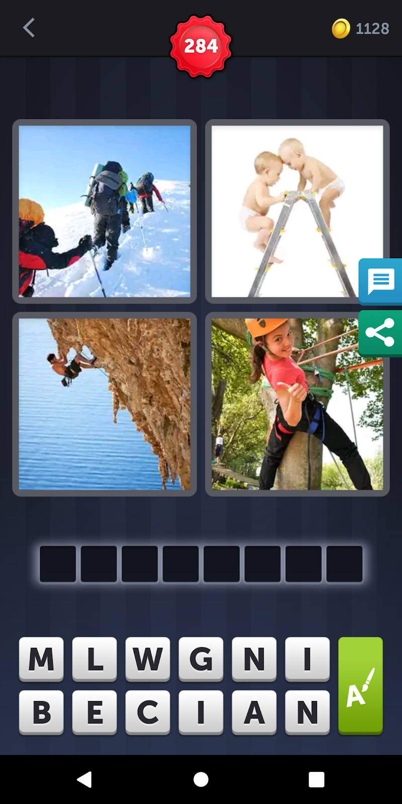 4 Pics 1 Word Answers Solutions LEVEL CLIMBING