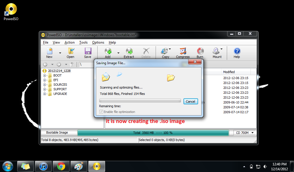 How To Create Windows 7 Bootable Image From Installation Files