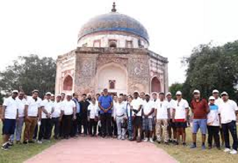 As a part of Fit India Movement, Minister of State for Culture and Tourism(I/C), Shri Prahlad Singh Patel leads a morning walk at Humayun Tomb फिट इंडिया मूवमेंट के एक हिस्से के रूप में, संस्कृति और पर्यटन राज्य मंत्री श्री प्रहलाद सिंह पटेल को इंचार्ज बनाया गया हैं। 1 fit%2Bindia%2Bmovement