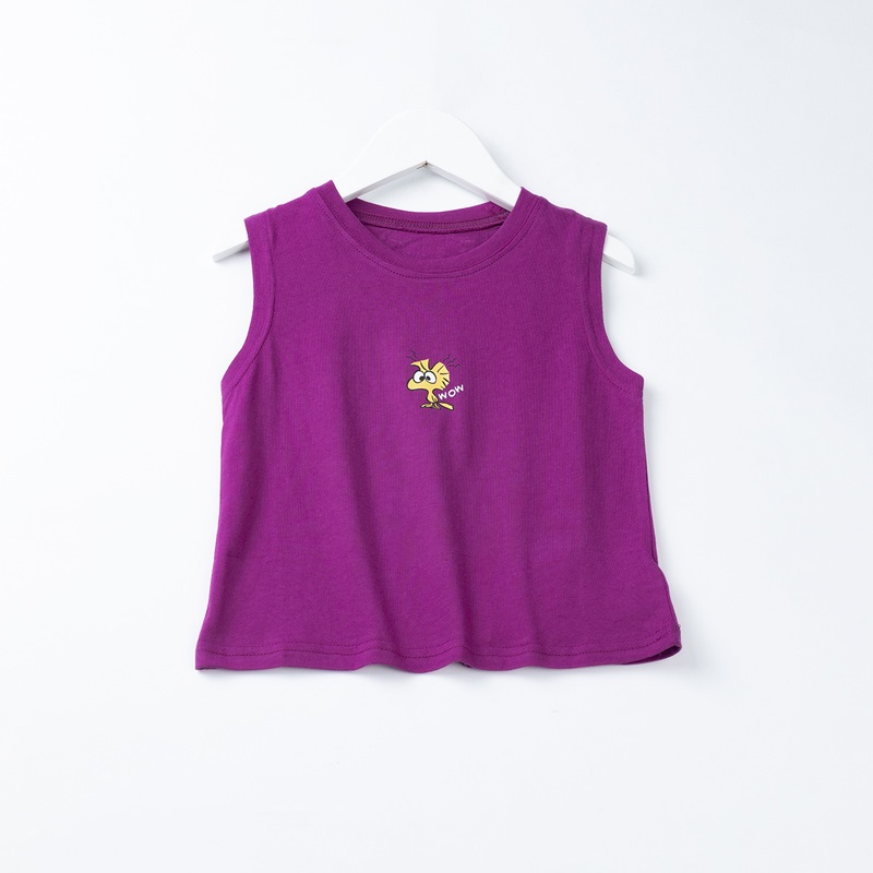 Áo Thun Bé Gái Cotton Sát Nách In Hoạt Hình – GUANGZHOU 158357