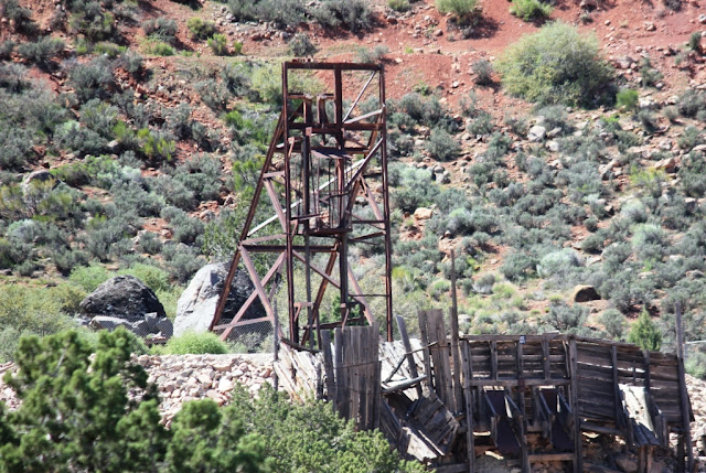 Old mine rigging Silver Reef Utah Old mine rigging Silver Reef Utah