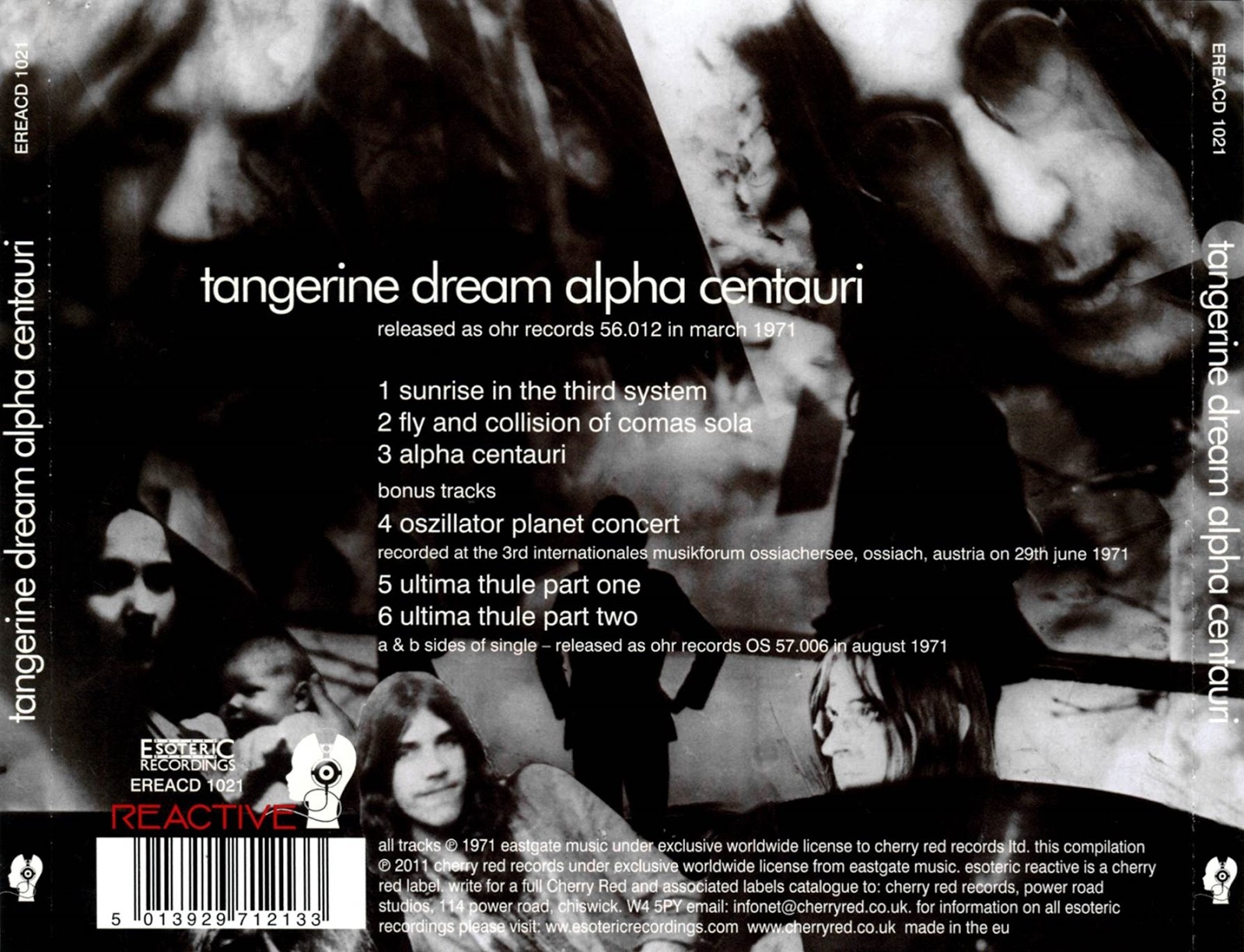 Classic Rock Covers Database Tangerine Dream Alpha Centauri (1971)