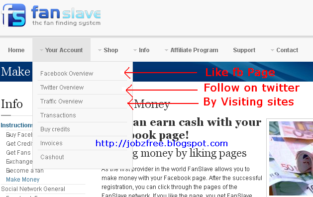 Earn money with Fansalave in Pakistan