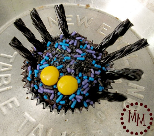 spider halloween cupcakes