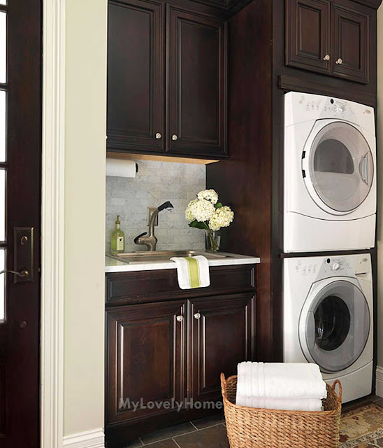 How to hide Washer and Dryer in kitchen Washing Machine Placement ideas My Lovely Home