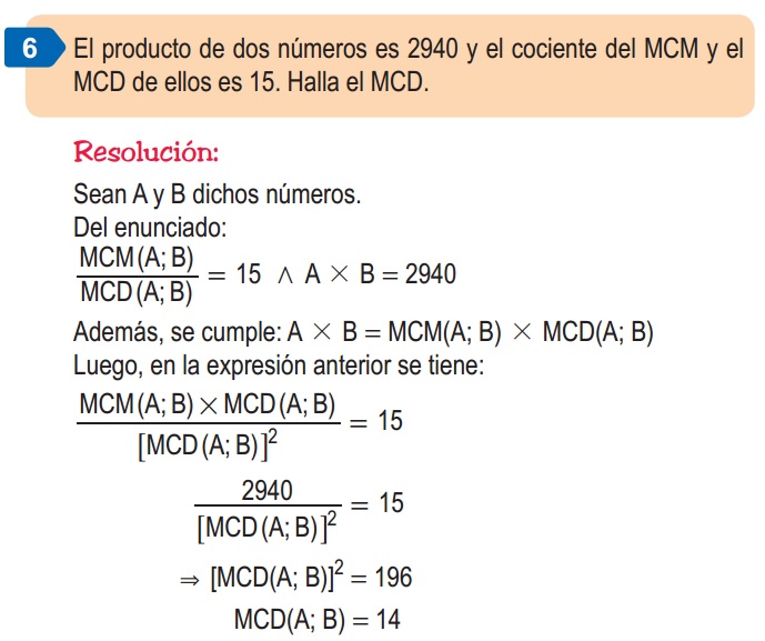 MCD y MCM Ejercicios Resueltos Razonamiento