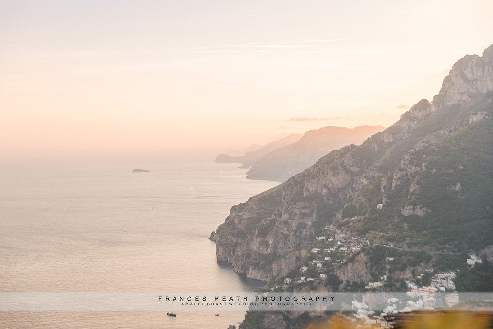 Amalfi coast sunset