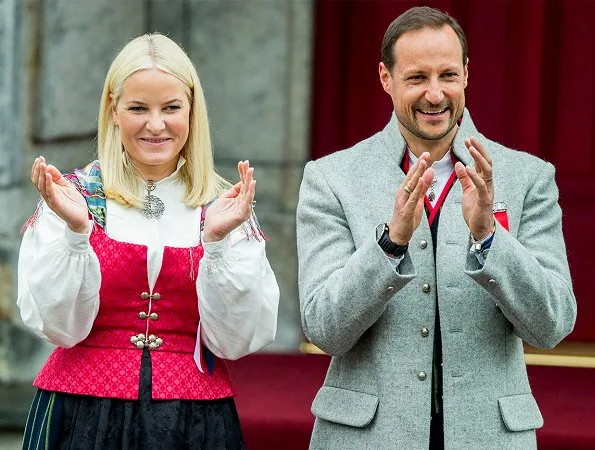 Crown Prince Haakon, Crown Princess Mette-Marit, Princess Ingrid Alexandra and Prince Sverre Magnus attended the Children's Parade