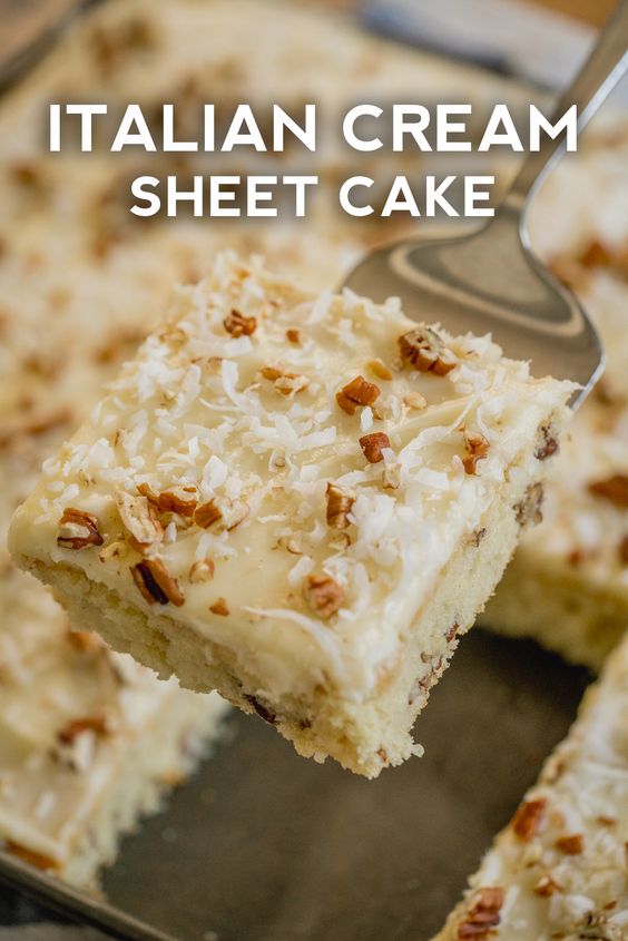 Italian Cream Sheet Cake Trending Food