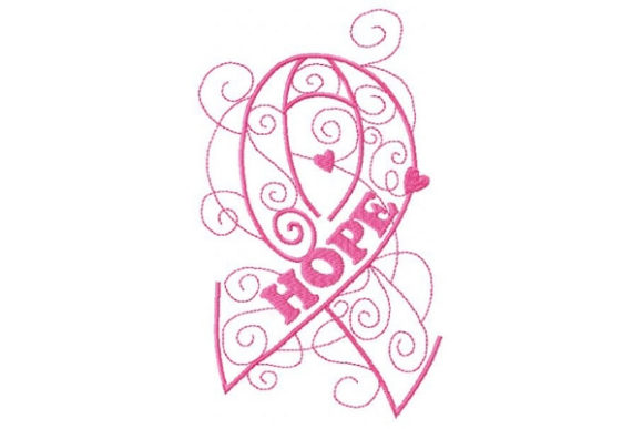 Enchanted ribbon of hope embroidery design Enchanted ribbon of hope embroidery design