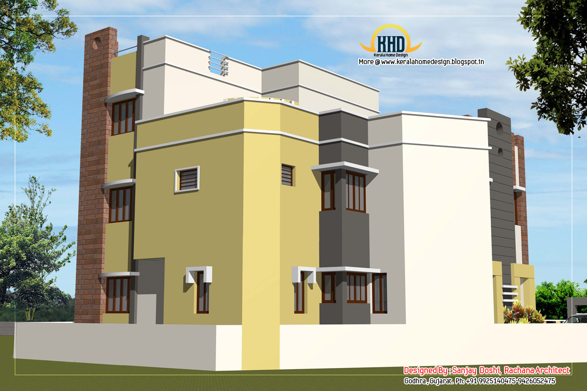 3 Story House Plan And Elevation