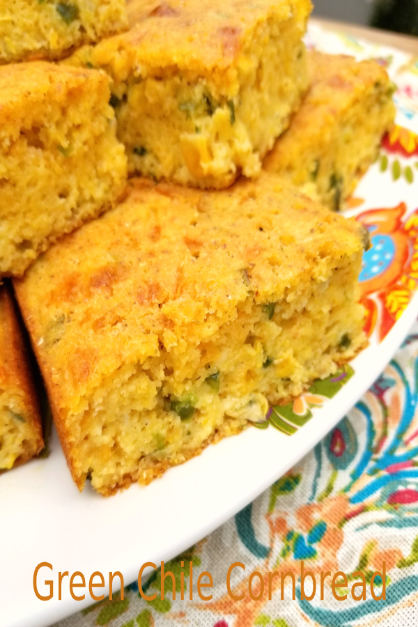 Green Chile Cornbread happy cook