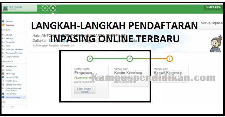 Pendaftaran Inpassing Online Terbaru Tahun 2020 Kampus Pendidikan