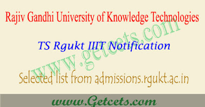 IIIT BASARA Selection list 2024-2025, TS rgukt.ac.in seat allotment