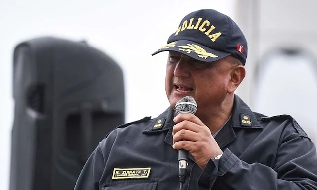 El director general de la Policía Nacional del Perú (PNP), Richard Zubiate