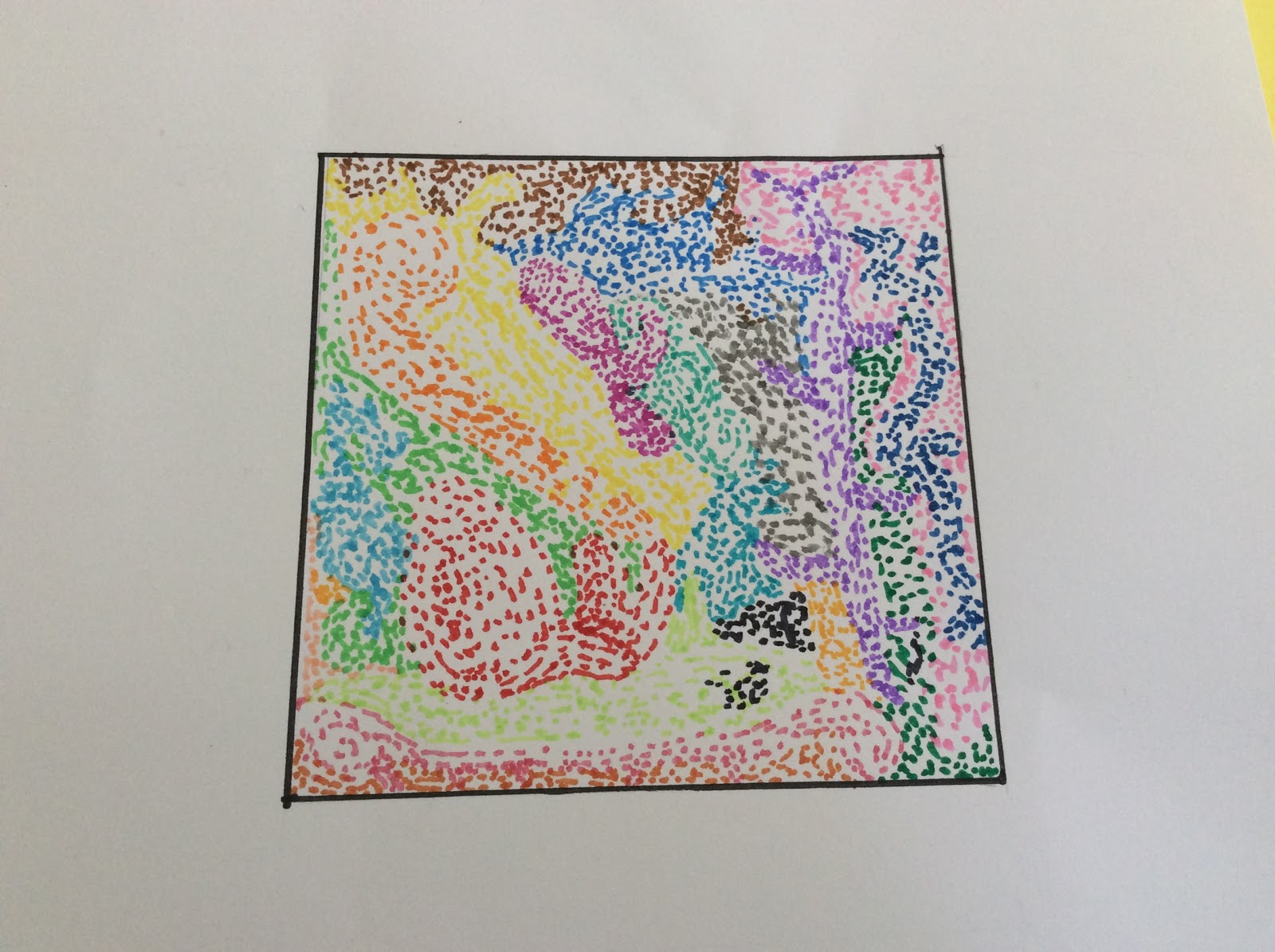 la maestra de plástica DIBUJO ORGÁNICO CON PUNTOS