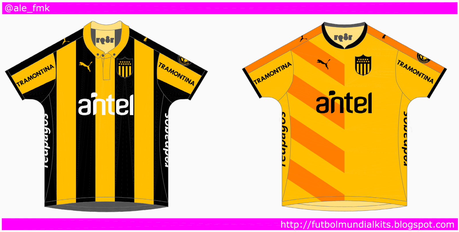 Refinamiento Pedicab Registro Fútbol Mundial Kits - Uruguay: C. A. Peñarol - 2015/2016 (home, away y  aniversario)