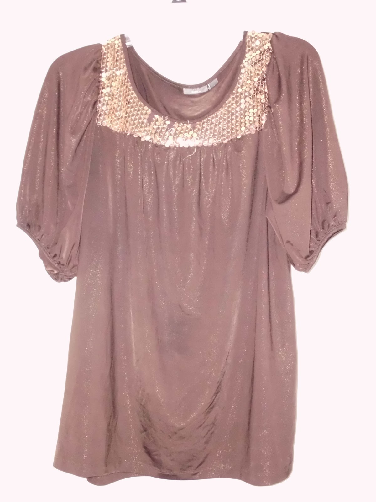 New Dreams for Old Seams: #16: Brown Sequined Shirt