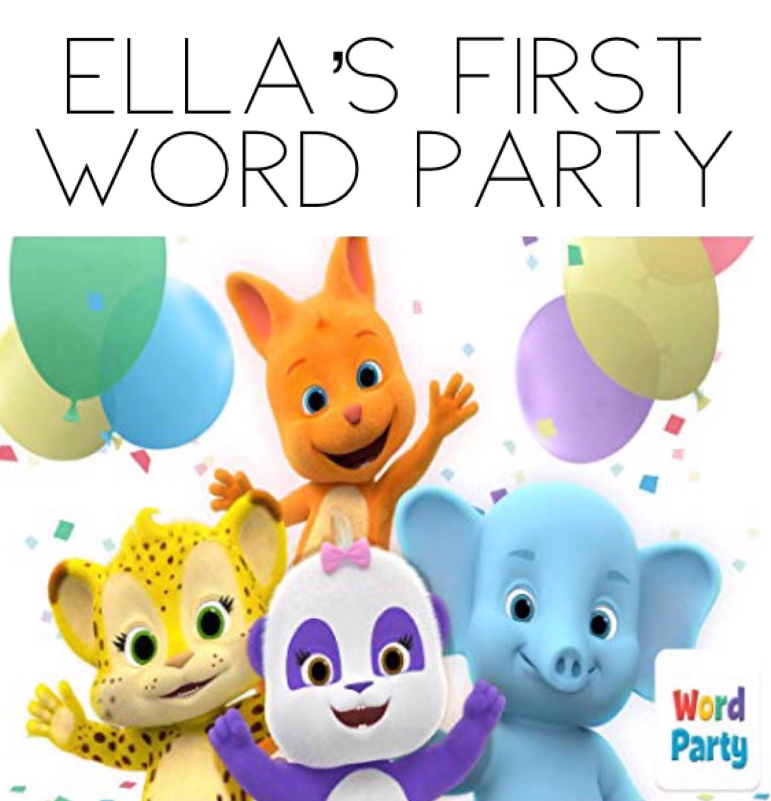  Word Party Birthday Party Supplies, Word Party