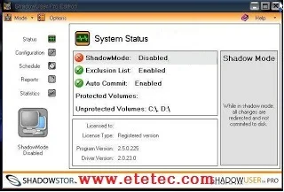 Shadow User Pro to save the system better than Deep Freeze