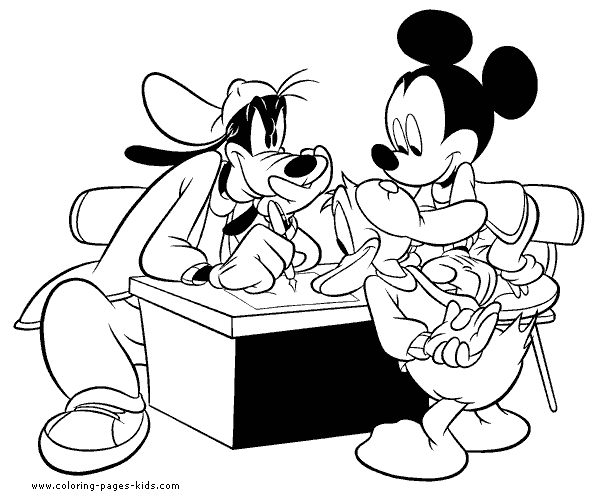 Gambar Mewarnai Mickey Mouse Lucu Kartun