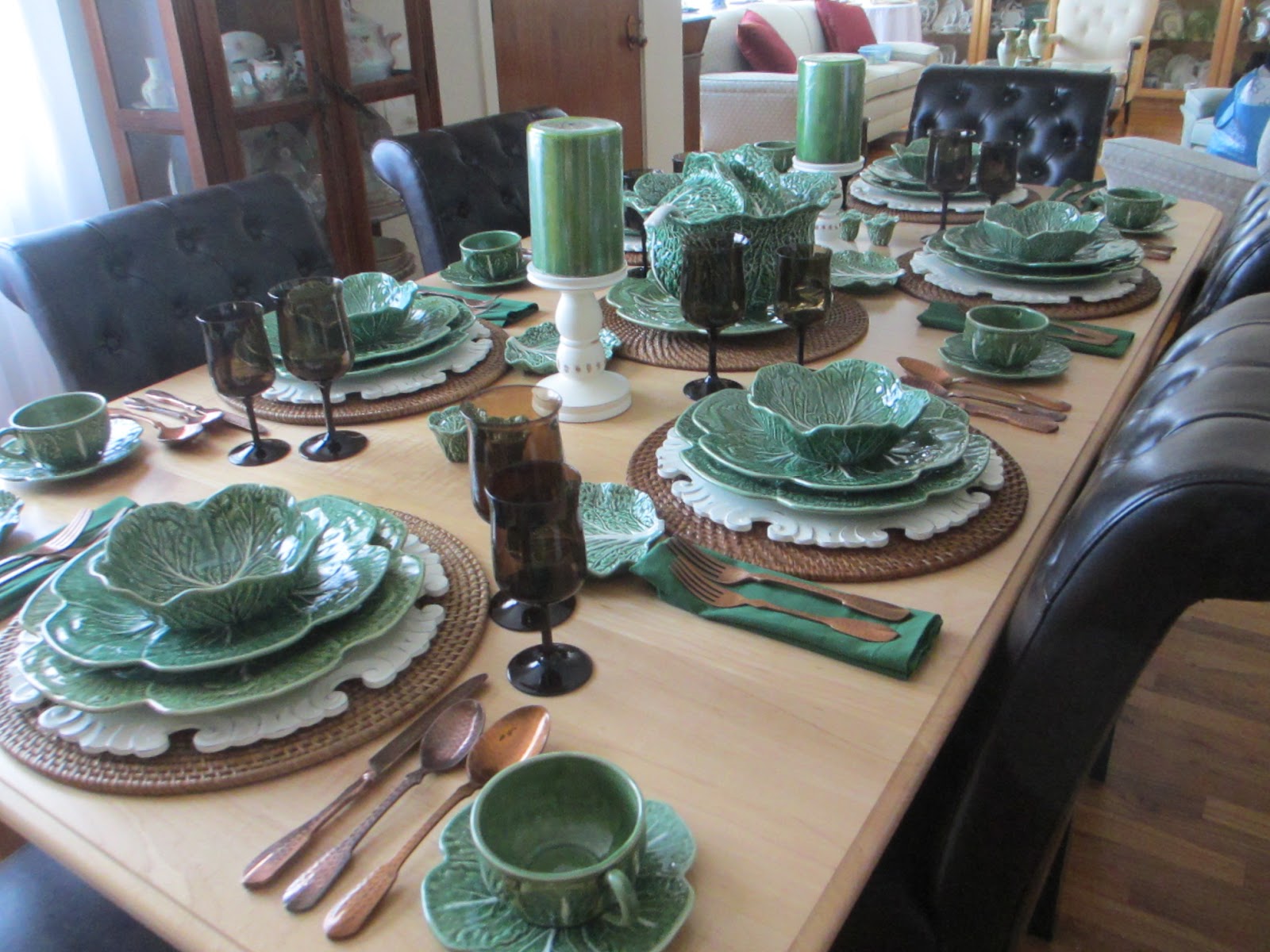 The Guest Bordallo Cabbage St. Patrick's Day Tablescape