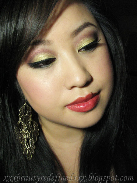 BeautyRedefined by Pang: Holiday Makeup Look - Gold and Burgundy