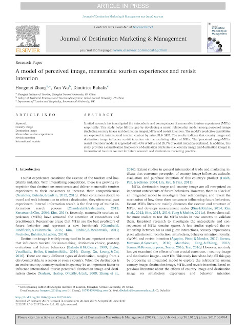 Research paper on destination marketing