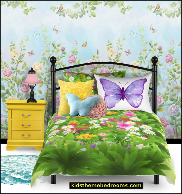 Country Journal Vintage Style Butterfly Flower Duvet Covers Floral