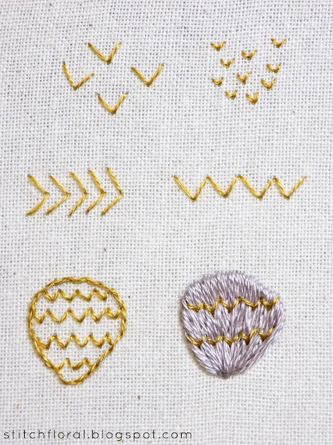 Arrowhead embroidery stitch