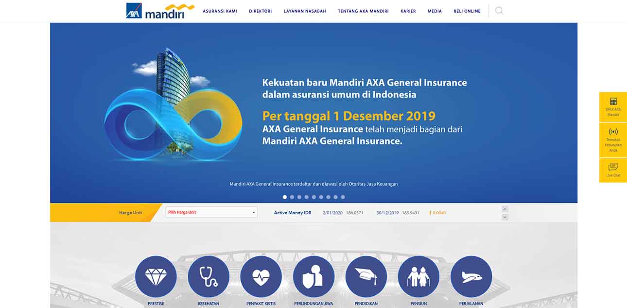 Cek Harga Unit AXA Mandiri Lewat SMS