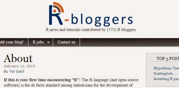 R-bloggers répertorie le contenu de certains des meilleurs blogs sur R. Il repondra certainement à votre question Comment apprendre R efficacement